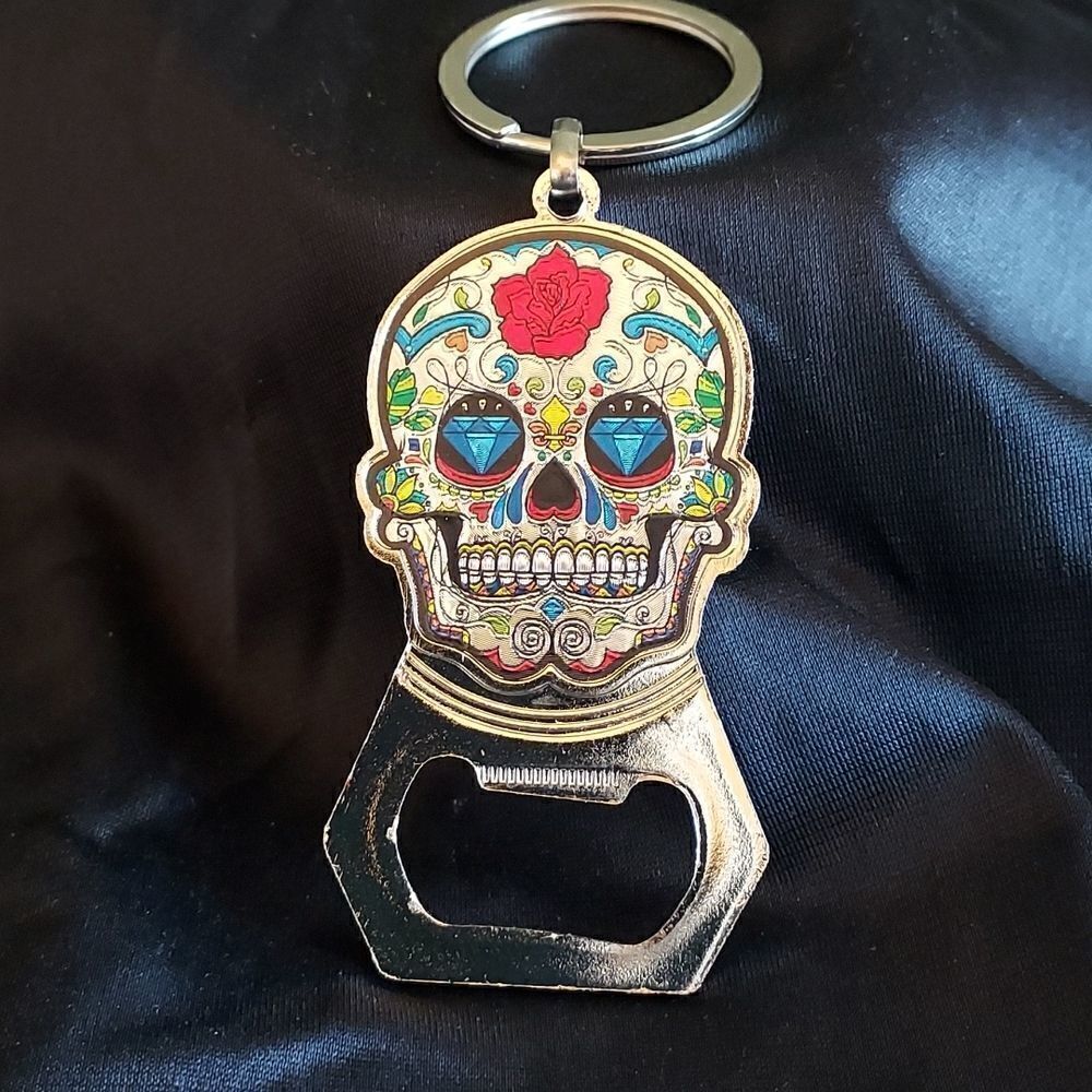 SUGAR SKULL KEYCHAIN & BOTTLE OPENER